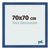 Fotolijst 70x70 cm Donkerblauw MDF Bologna Voorzijde Maat | Yourdecoration.nl