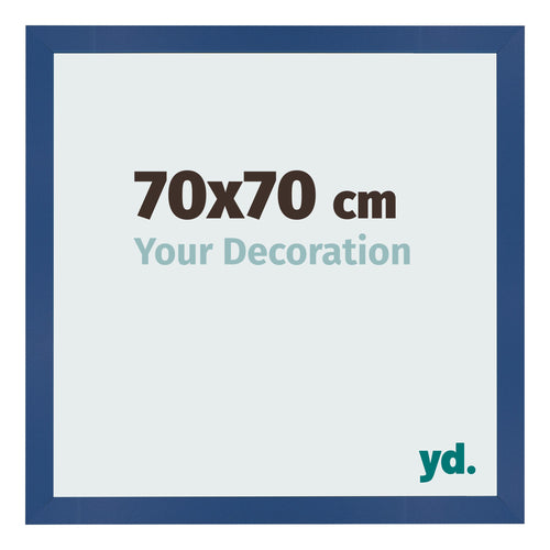Fotolijst 70x70 cm Donkerblauw MDF Bologna Voorzijde Maat | Yourdecoration.nl