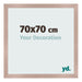 Fotolijst 70x70 cm Oudroze MDF Bologna Voorzijde Maat | Yourdecoration.nl