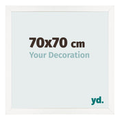 Fotolijst 70x70 cm Wit Hoogglans MDF Bologna Voorzijde Maat | Yourdecoration.nl