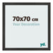 Fotolijst 70x70 cm Zwart Mat MDF Bologna Voorzijde Maat | Yourdecoration.nl