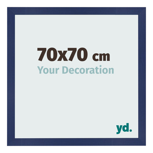 Fotolijst 70x70cm Donkerblauw Geveegd MDF Bologna Voorzijde Maat | Yourdecoration.nl