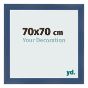 Fotolijst 70x70cm Donkerblauw Geveegd MDF Pisa Voorzijde Maat | Yourdecoration.nl