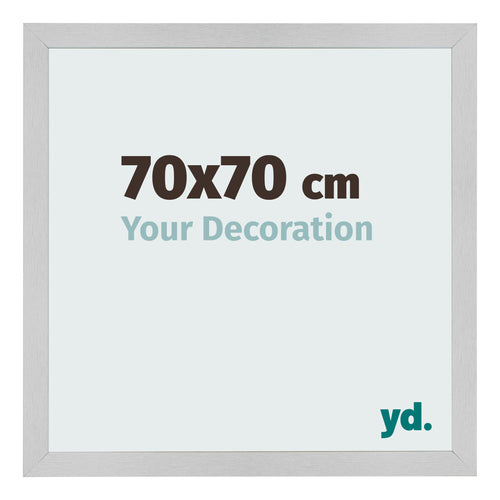 Fotolijst 70x70cm Edelstaal MDF Bologna Voorzijde Maat | Yourdecoration.nl