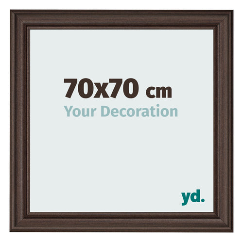 Fotolijst 70x70cm Eiken Donker MDF Lazio Voorzijde Maat | Yourdecoration.nl