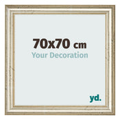 Fotolijst 70x70cm Metaalglans MDF Lazio Voorzijde Maat | Yourdecoration.nl