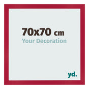 Fotolijst 70x70cm Rood MDF Bologna Voorzijde Maat | Yourdecoration.nl