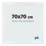 Fotolijst 70x70cm Wit Hoogglans MDF Pisa Voorzijde Maat | Yourdecoration.nl