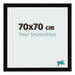 Fotolijst 70x70cm Zwart Hoogglans MDF Bologna Voorzijde Maat | Yourdecoration.nl