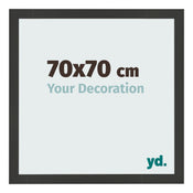 Fotolijst 70x70cm Zwart Houtnerf MDF Bologna Voorzijde Maat | Yourdecoration.nl