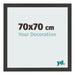 Fotolijst 70x70cm Zwart Houtnerf MDF Bologna Voorzijde Maat | Yourdecoration.nl