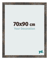 Fotolijst 70x90 cm Geoxideerd Metaal MDF Bologna Voorzijde Maat | Yourdecoration.nl