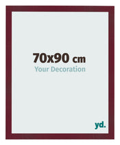 Fotolijst 70x90 cm Wijnrood Geveegd MDF Bologna Voorzijde Maat | Yourdecoration.nl