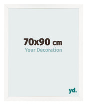 Fotolijst 70x90 cm Wit Hoogglans MDF Bologna Voorzijde Maat | Yourdecoration.nl