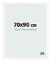 Fotolijst 70x90 cm Wit Hoogglans MDF Bologna Voorzijde Maat | Yourdecoration.nl
