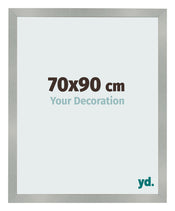Fotolijst 70x90cm Aluminium Geborsteld MDF Bologna Voorzijde Maat | Yourdecoration.nl