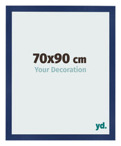 Fotolijst 70x90cm Donkerblauw Geveegd MDF Bologna Voorzijde Maat | Yourdecoration.nl