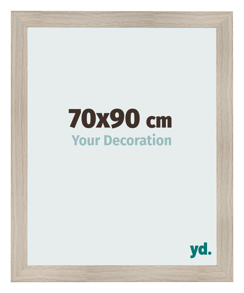 Fotolijst 70x90cm Eiken Licht MDF Pisa Voorzijde Maat | Yourdecoration.nl