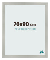 Fotolijst 70x90cm Zilver Mat MDF Bologna Voorzijde Maat | Yourdecoration.nl