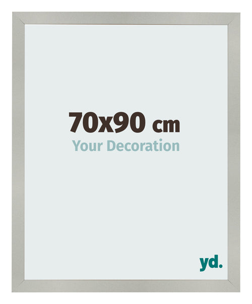 Fotolijst 70x90cm Zilver Mat MDF Bologna Voorzijde Maat | Yourdecoration.nl