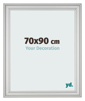 Fotolijst 70x90cm Zilver Mat MDF Lazio Voorzijde Maat | Yourdecoration.nl