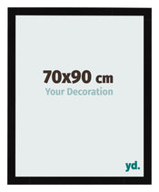 Fotolijst 70x90cm Zwart Hoogglans MDF Bologna Voorzijde Maat | Yourdecoration.nl
