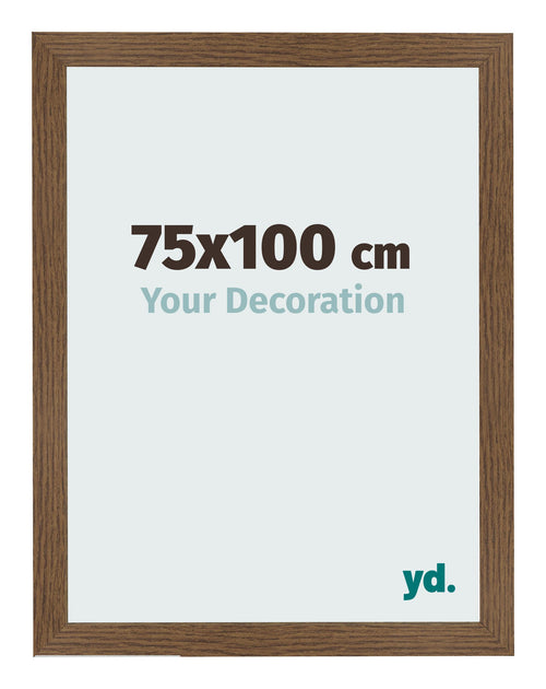 Fotolijst 75x100 cm Eiken Rustiek MDF Bologna Voorzijde Maat | Yourdecoration.nl