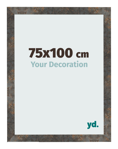 Fotolijst 75x100 cm Geoxideerd Metaal MDF Bologna Voorzijde Maat | Yourdecoration.nl