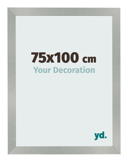 Fotolijst 75x100cm Aluminium Geborsteld MDF Bologna Voorzijde Maat | Yourdecoration.nl