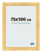 Fotolijst 75x100cm Goud Mat MDF Pisa Voorzijde Maat | Yourdecoration.nl