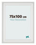Fotolijst 75x100cm Wit Geveegd MDF Lazio Voorzijde Maat | Yourdecoration.nl