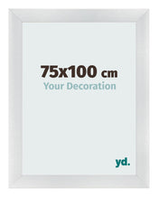 Fotolijst 75x100cm Zilver Mat MDF Pisa Voorzijde Maat | Yourdecoration.nl