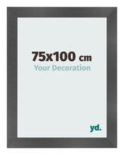 Fotolijst 75x100cm Zwart Mat MDF Pisa Voorzijde Maat | Yourdecoration.nl