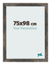 Fotolijst 75x98 cm Geoxideerd Metaal MDF Bologna Voorzijde Maat | Yourdecoration.nl