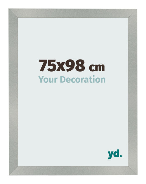 Fotolijst 75x98cm Aluminium Geborsteld MDF Bologna Voorzijde Maat | Yourdecoration.nl
