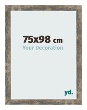 Fotolijst 75x98cm Blauw Goud Gemeleerd MDF Bologna Voorzijde Maat | Yourdecoration.nl