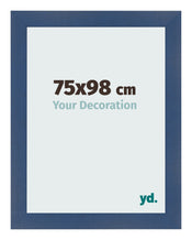 Fotolijst 75x98cm Donkerblauw Geveegd MDF Pisa Voorzijde Maat | Yourdecoration.nl