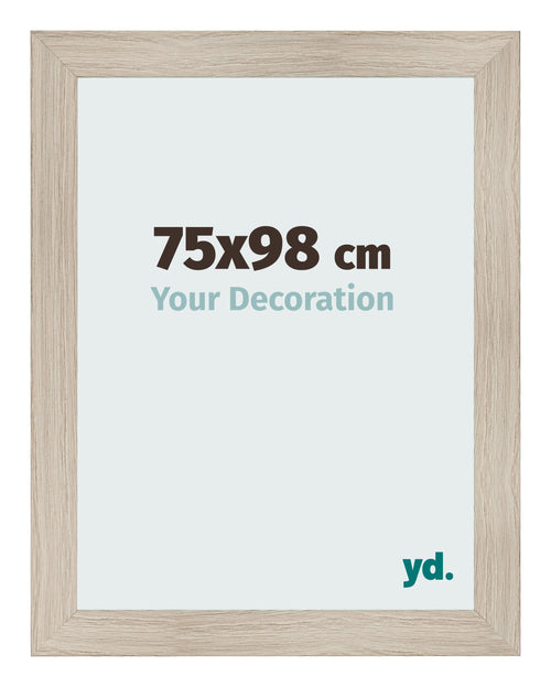 Fotolijst 75x98cm Eiken Licht MDF Pisa Voorzijde Maat | Yourdecoration.nl