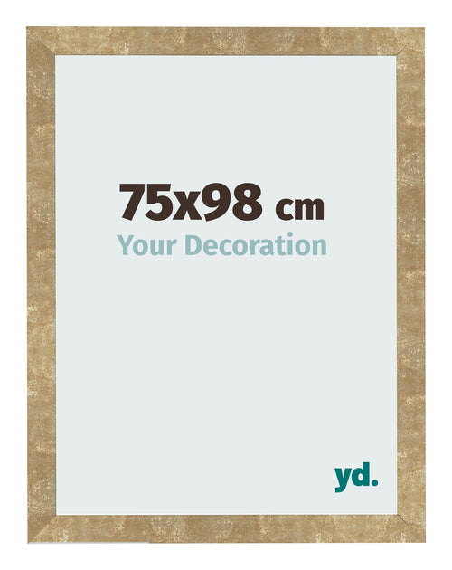 Fotolijst 75x98cm Goud Antiek MDF Bologna Voorzijde Maat | Yourdecoration.nl