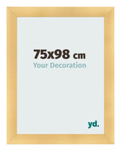 Fotolijst 75x98cm Goud Mat MDF Pisa Voorzijde Maat | Yourdecoration.nl