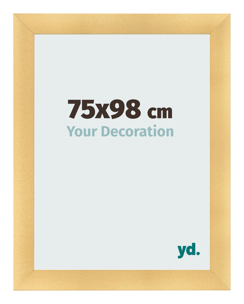 Fotolijst 75x98cm Goud Mat MDF Pisa Voorzijde Maat | Yourdecoration.nl