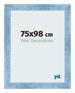 Fotolijst 75x98cm Helder Blauw Geveegd MDF Pisa Voorzijde Maat | Yourdecoration.nl