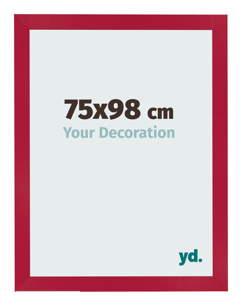Fotolijst 75x98cm Rood MDF Bologna Voorzijde Maat | Yourdecoration.nl