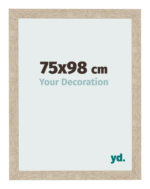 Fotolijst 75x98cm Sonoma Eiken MDF Bologna Voorzijde Maat | Yourdecoration.nl