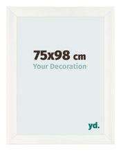 Fotolijst 75x98cm Wit Geveegd MDF Pisa Voorzijde Maat | Yourdecoration.nl