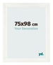 Fotolijst 75x98cm Wit Geveegd MDF Pisa Voorzijde Maat | Yourdecoration.nl