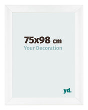 Fotolijst 75x98cm Wit Mat MDF Pisa Voorzijde Maat | Yourdecoration.nl