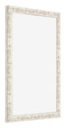 Fotolijst 75x98cm Wit Vintage MDF Bologna Voorzijde Schuin | Yourdecoration.nl