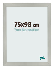 Fotolijst 75x98cm Zilver Mat MDF Bologna Voorzijde Maat | Yourdecoration.nl