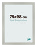 Fotolijst 75x98cm Zilver Mat MDF Bologna Voorzijde Maat | Yourdecoration.nl